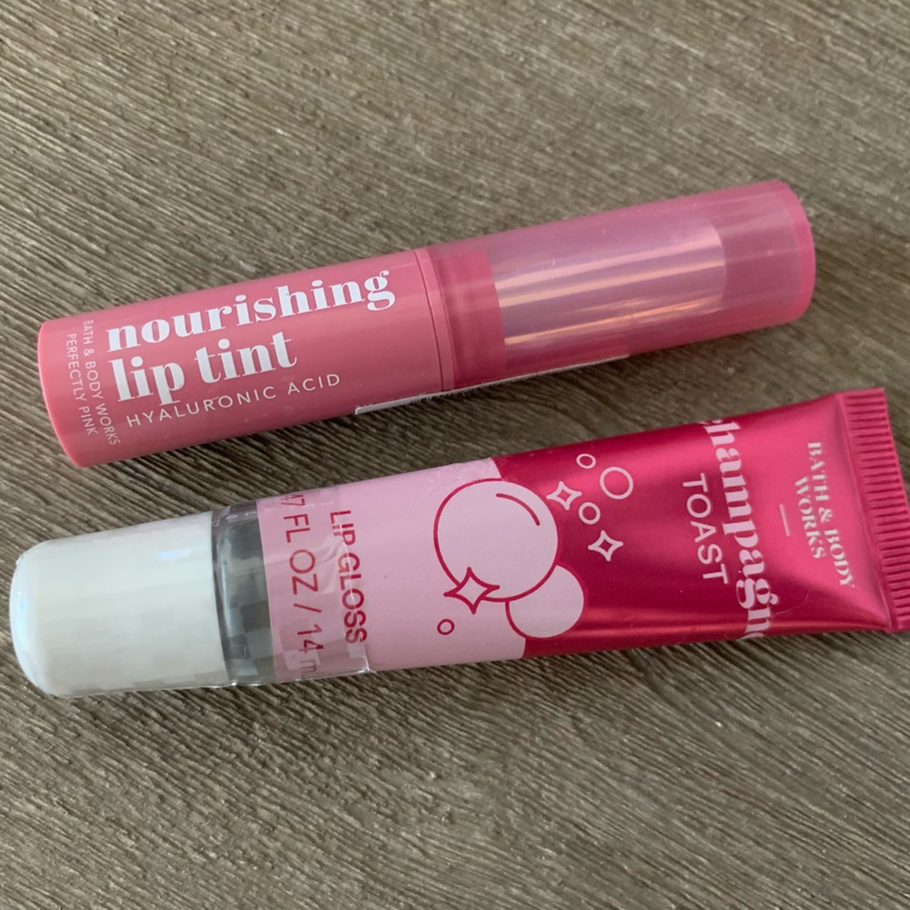 Bath & Body Works Gloss & Nourishing Lip Tint Set - Perfectly pink & Champagne